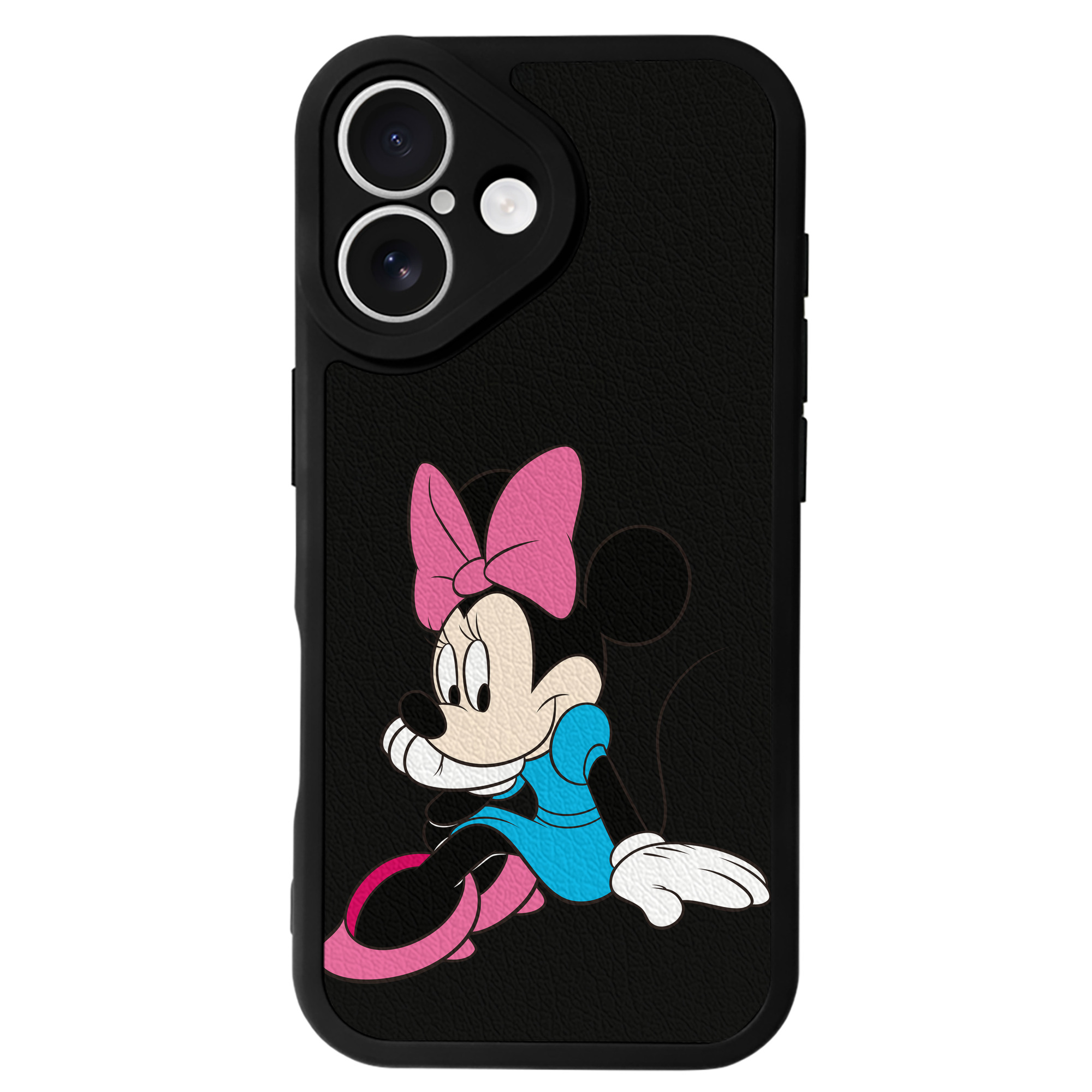 （画像用） ミッキーマウス Mickey Mouse 【iPhone 16シリーズ対応】シリコンスマホケース（レザー調） 材質：シリコン